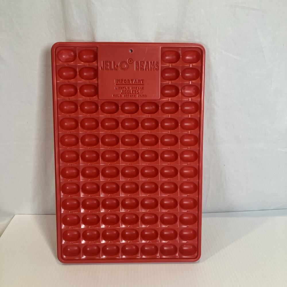 Vintage Jell-o Beans JIGGLERS Jelly Bean Molds Shots‎ Red HTF Easter Party Retro